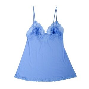 VS Rhinestone Embellished Blue Lingerie Top